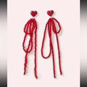 Beaded heart earrings M475